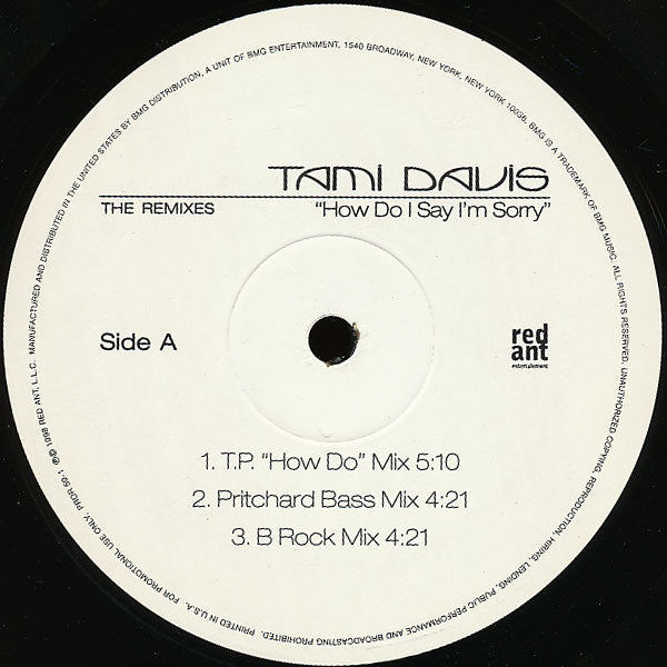 Tami Davis - How Do I Say I'm Sorry (The Remixes)