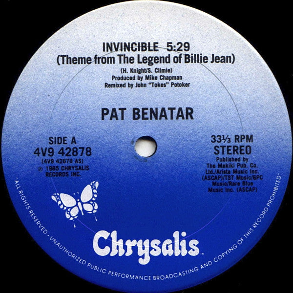 Pat Benatar - Invincible (Theme From The Legend Of Billie Jean) (Extended Remix)