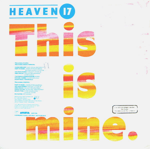 Heaven 17 - This Is Mine (Remix Versions)
