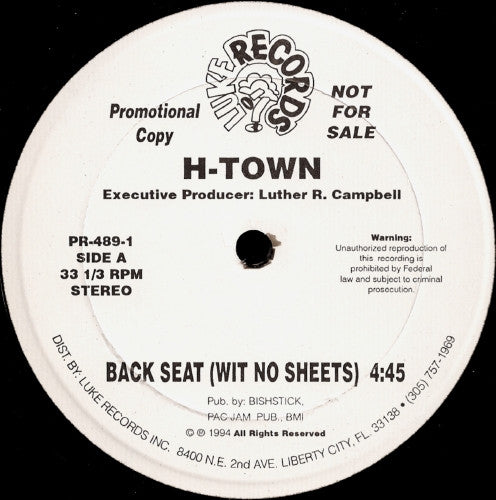 H-Town - Back Seat (Wit No Sheets)