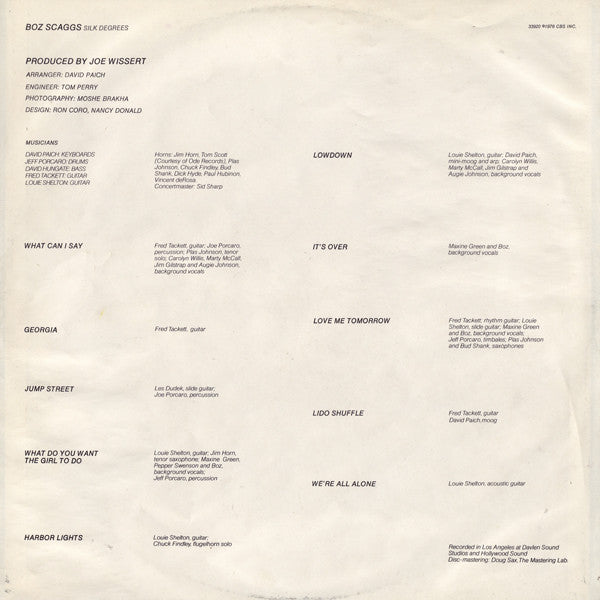 Boz Scaggs - Silk Degrees