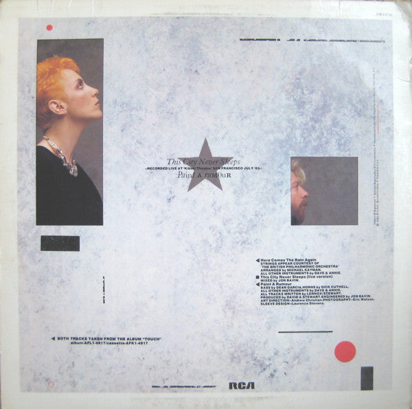Eurythmics - Here Comes The Rain Again