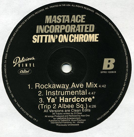 Masta Ace Incorporated - Sittin' On Chrome
