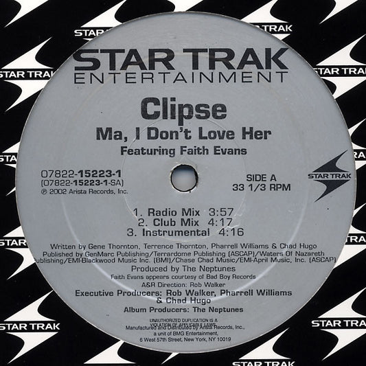 Clipse - Ma, I Don't Love Her / Cot Damn
