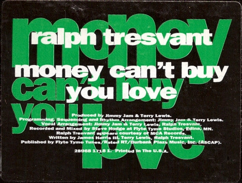 Ralph Tresvant - Money Can't Buy You Love