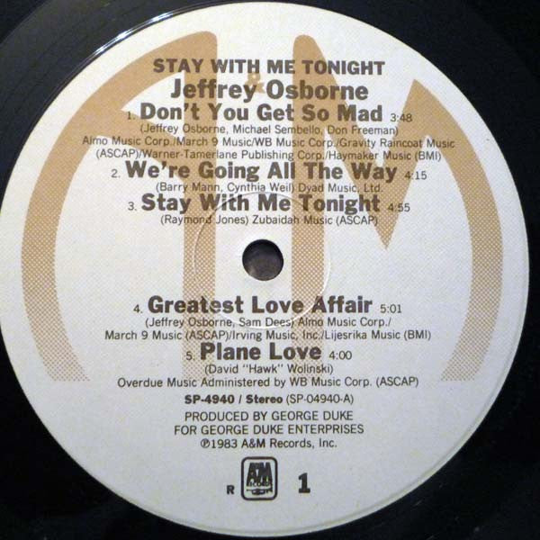 Jeffrey Osborne - Stay With Me Tonight