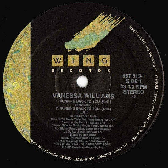 Vanessa Williams - Running Back To You