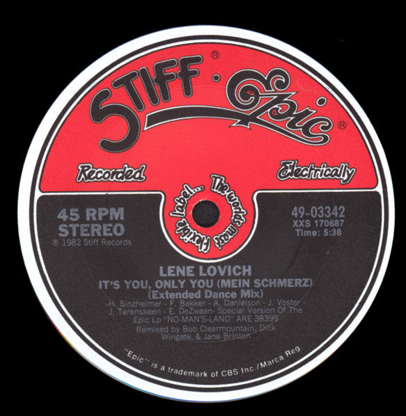 Lene Lovich - It's You, Only You (Mein Schmerz)