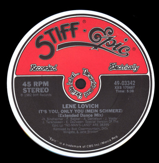 Lene Lovich - It's You, Only You (Mein Schmerz)