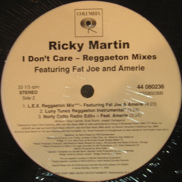 Ricky Martin - I Don't Care (Reggaeton Mixes)