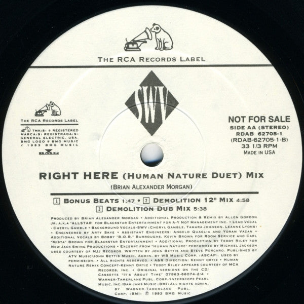 SWV - Downtown (Down Low) / Right Here (Human Nature Duet)