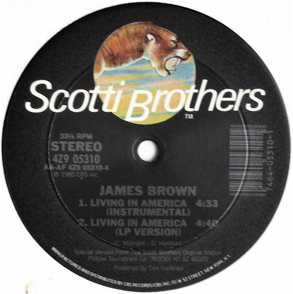 James Brown - Living In America (12" Extended Dance Mix)