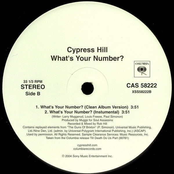 Cypress Hill - What's Your Number?