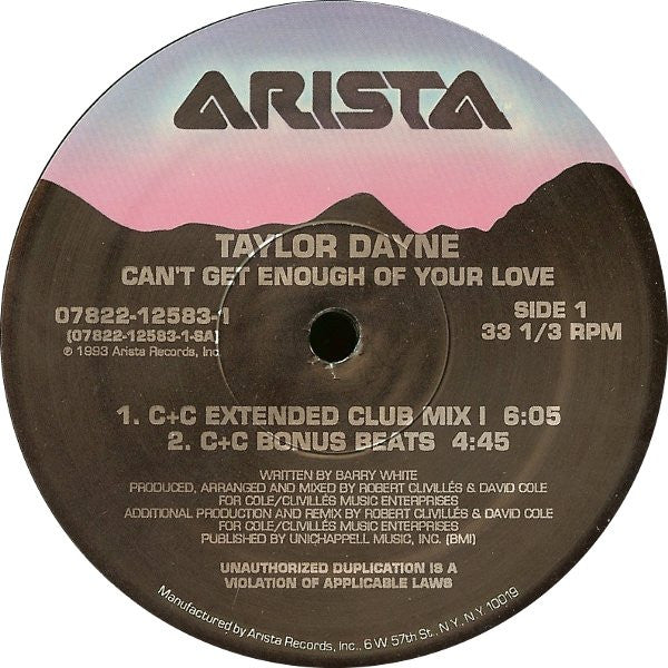 Taylor Dayne - Can't Get Enough Of Your Love