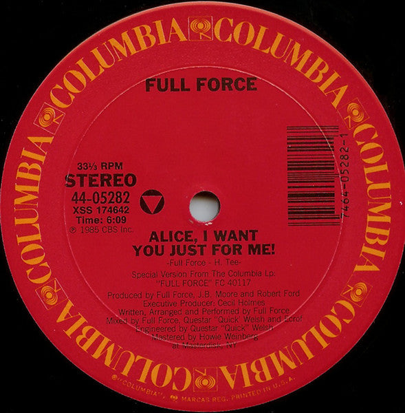 Full Force - Alice, I Want You Just For Me
