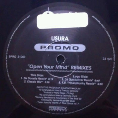 U.S.U.R.A. - Open Your Mind ('97 Remixes)