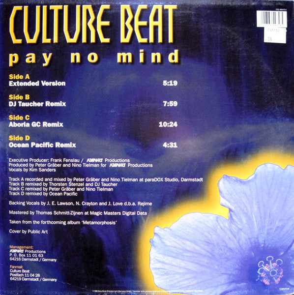 Culture Beat - Pay No Mind