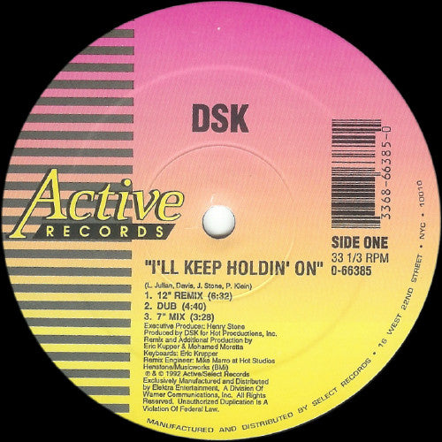 DSK - I'll Keep Holdin' On (Remixes)