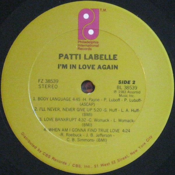 Patti LaBelle - I'm In Love Again