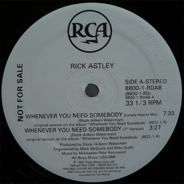 Rick Astley - Whenever You Need Somebody