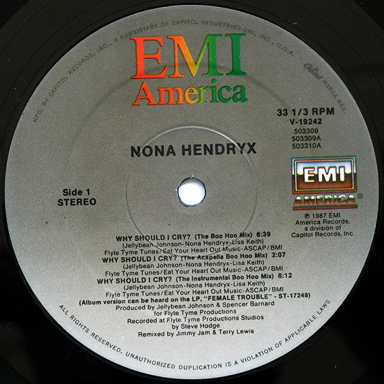 Nona Hendryx - Why Should I Cry? (Boo-Hoo Mix)