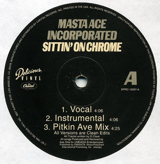 Masta Ace Incorporated - Sittin' On Chrome