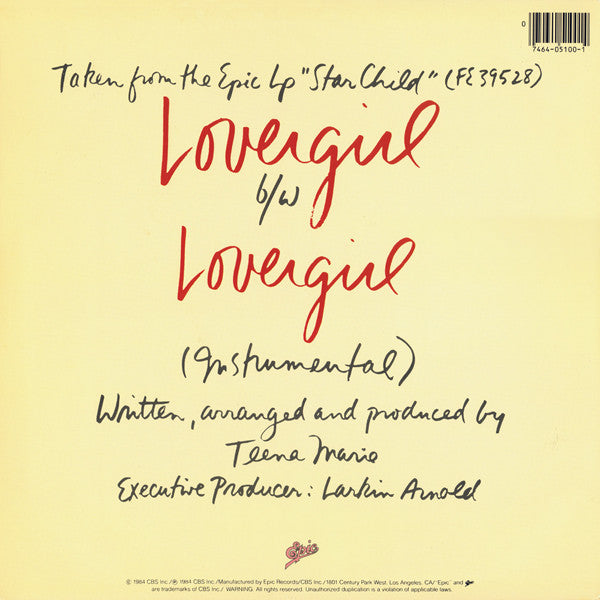 Teena Marie - Lovergirl (Special 12" Dance Mix)