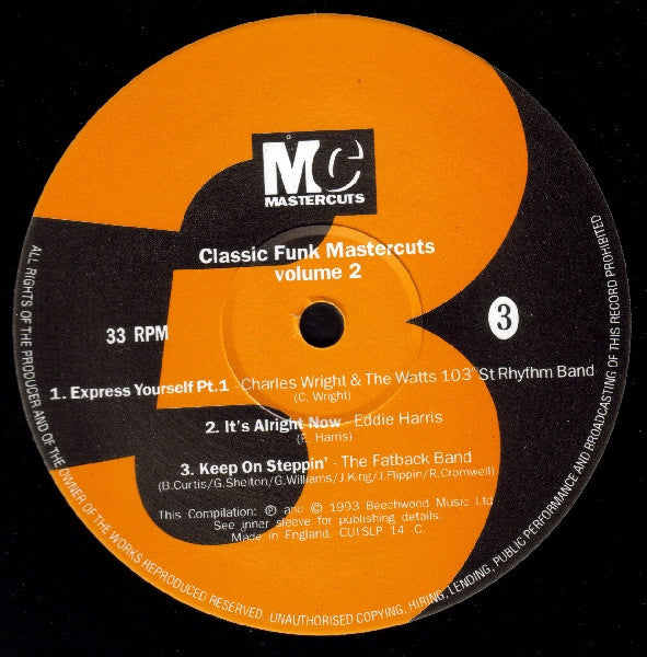 Various - Classic Funk Mastercuts Volume 2