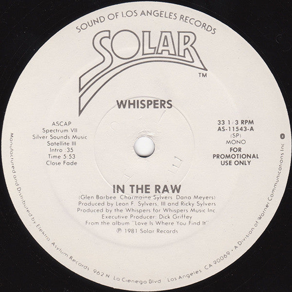 The Whispers - In The Raw