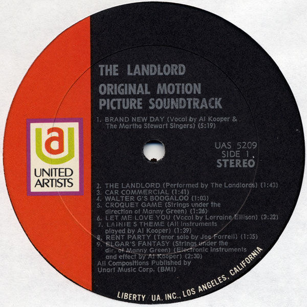 The Landlord - Original Movie Picture Soundtrack
