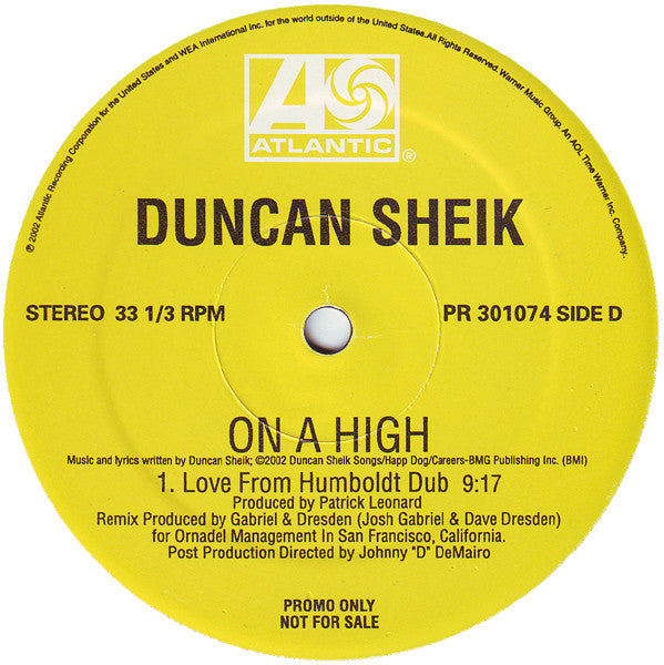 Duncan Sheik - On A High