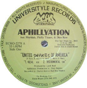 Aphillyation - United Snakes Of America / Had R.E.M. / Pupetmaster