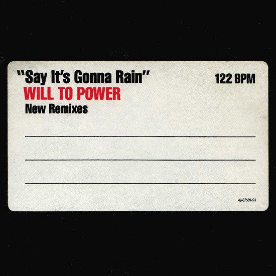 Will To Power - Say It's Gonna Rain (New Remixes)