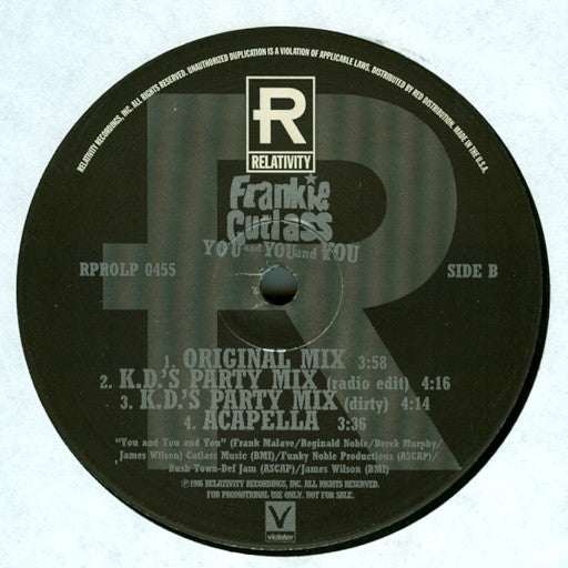 Frankie Cutlass - You And You And You