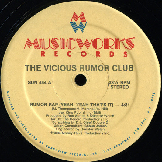 Vicious Rumor Club - Rumor Rap (Yeah, Yeah That's It)