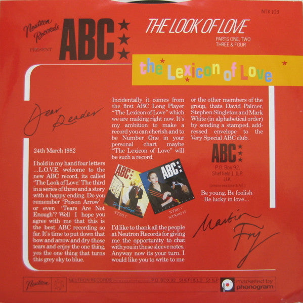 ABC - The Look Of Love (Parts One, Two, Three & Four)