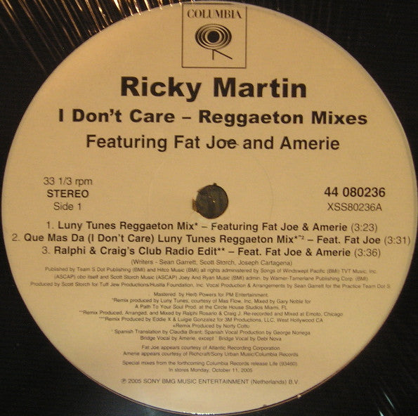 Ricky Martin - I Don't Care (Reggaeton Mixes)