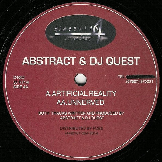 Abstract & DJ Quest - Artificial Reality / Unnerved