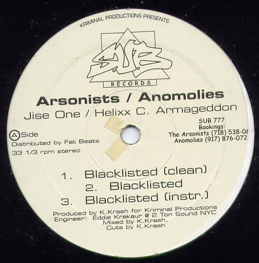 The Arsonists - Blacklisted / MC Squared