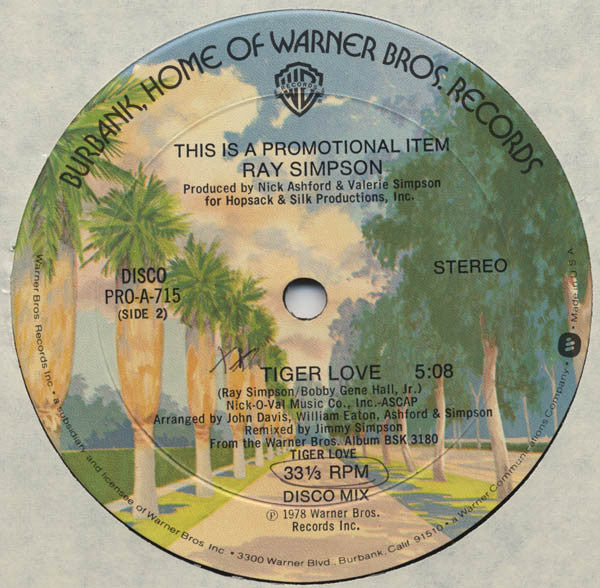 Ray Simpson - My Love Is Understandin' / Tiger Love