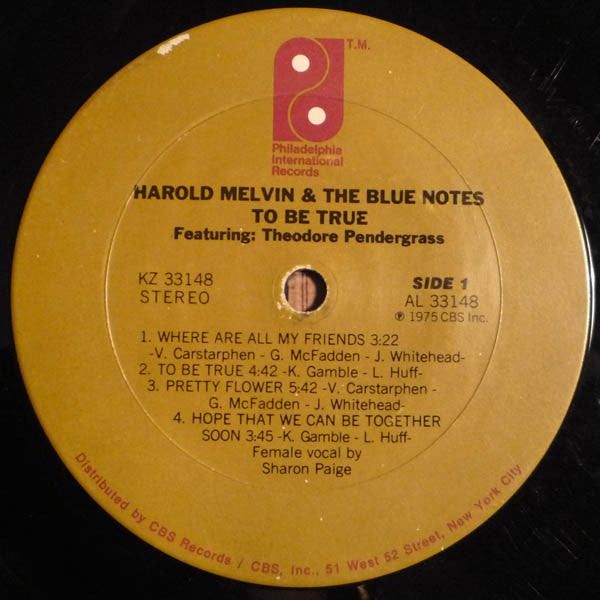 Harold Melvin And The Blue Notes - To Be True