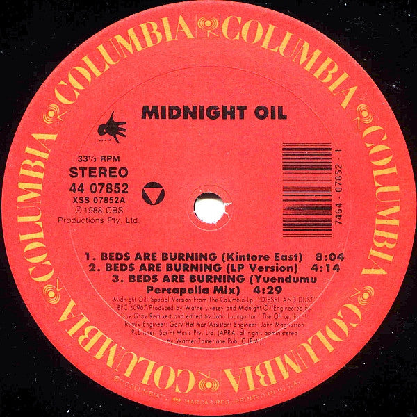 Midnight Oil - Beds Are Burning / The Dead Heart