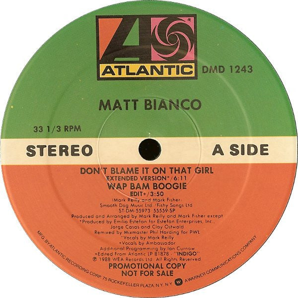 Matt Bianco - Don't Blame It On That Girl