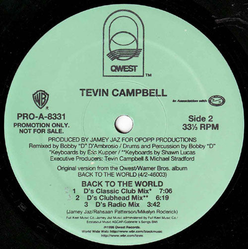 Tevin Campbell - Back To The World
