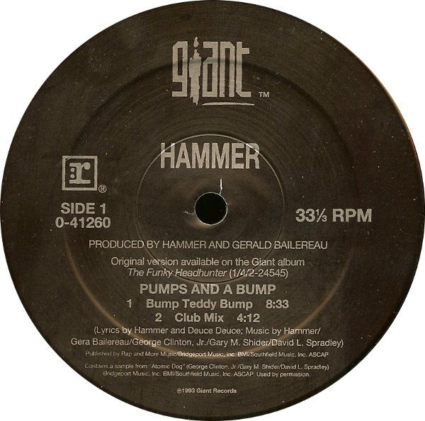 MC Hammer - Pumps And A Bump / It's All Good