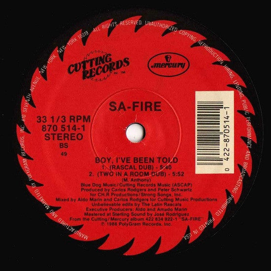 Safire - Boy, I've Been Told