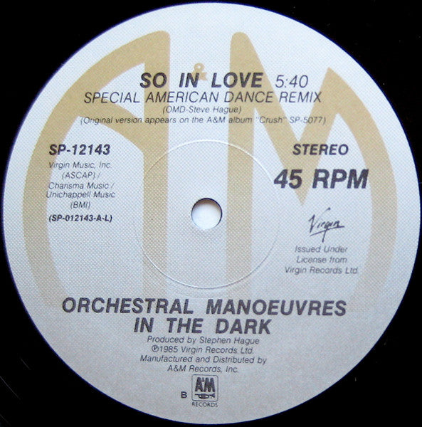 Orchestral Manoeuvres In The Dark - So In Love (Special American Dance Remix)