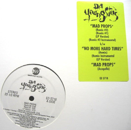 Da Youngsta's - Mad Props / No More Hard Times
