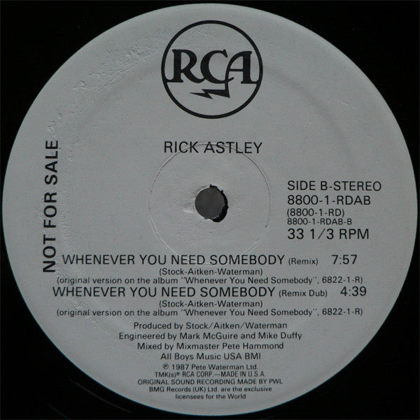 Rick Astley - Whenever You Need Somebody