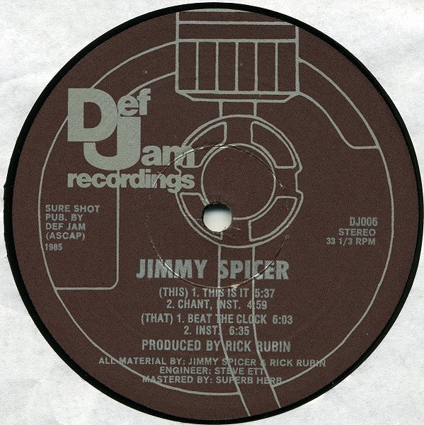 Jimmy Spicer - This Is It / Beat The Clock